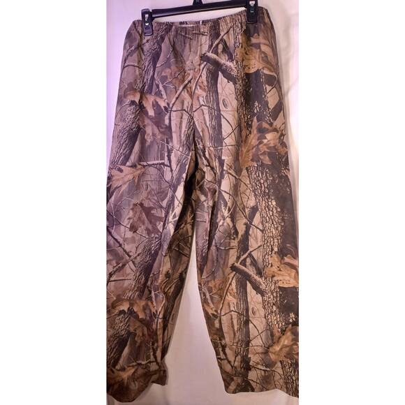 Realtree Hardwoods Mens Size Large Camo Rain Pants Outdoors Hunting Jogger Style - Picture 3 of 7